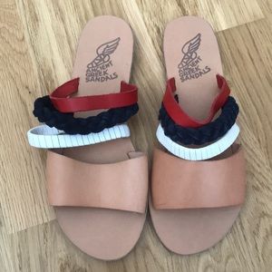 ANCIENT GREEK SANDALS SIZE 39 NAUTICAL SLIP-ON